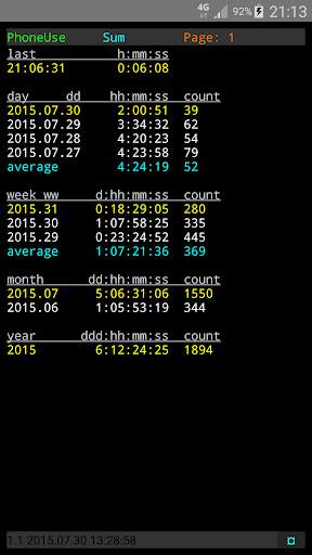 AppUseFree Show App Usage Time screenshot 1