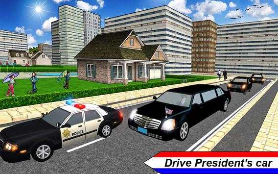 Limousine Car Driving President Security Car Games screenshot 1