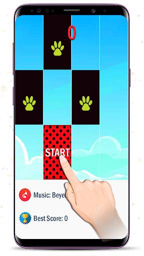 Piano Ladybug Noir tiles screenshot 2