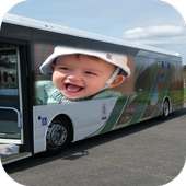 Modern Bus Photo Frame Editor
