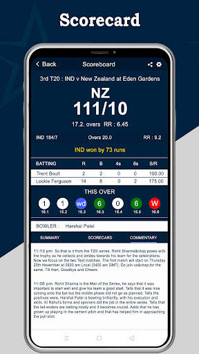 Cricket Tv - live score match screenshot 2