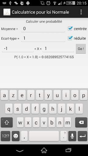 Normal Distribution Calculator screenshot 2