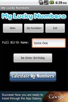 My Lucky Numbers screenshot 1