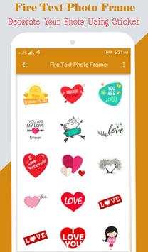 Fire Text Photo Frame screenshot 3