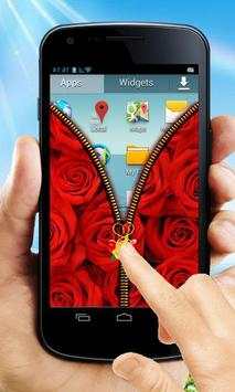 Rose Zipper Lock Screen screenshot 4