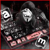 Fake Anonymous Mask Keyboard Theme 10001001
