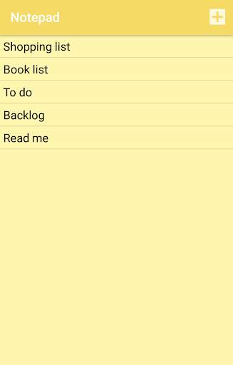 Notepad for android screenshot 1