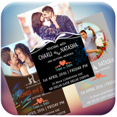 wedding invitation card maker أيقونة