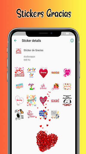 Stickers de Gracias - Románticos WAStickerApps screenshot 5