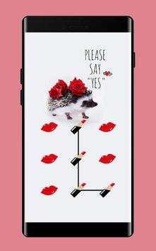 Lips APP LOCK Theme Rose Pin Lock Screen screenshot 2