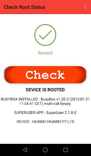 Root Checker (Superuser) screenshot 1