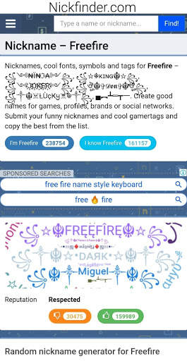 Free FIRE NICKNAME GENERATOR 2021 screenshot 4
