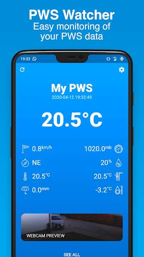 PWS Watcher ⛅️ Personal Weather Station Monitoring screenshot 1