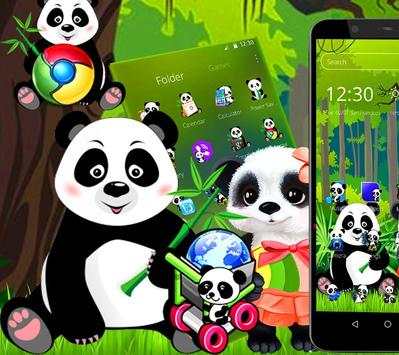Cute Panda Forest Launcher Theme 🐼 screenshot 1