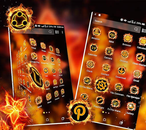 Fire Flower Launcher Theme screenshot 3