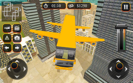 Flying School Bus Sim 2017 screenshot 14