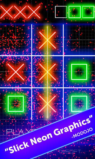 Tic Tac Toe Glow by TMSOFT screenshot 1