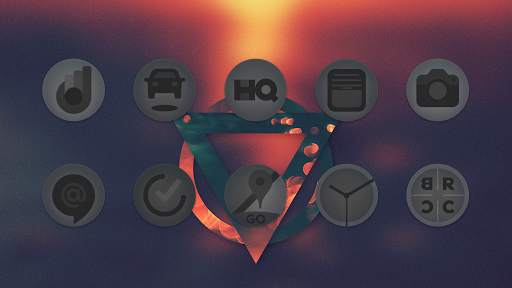 Matte Black CIRCLE Icons screenshot 3