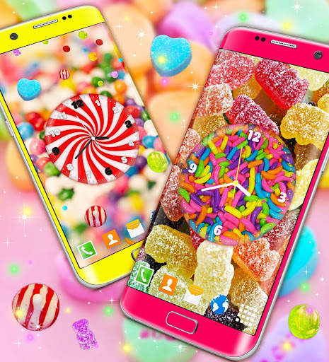 Candy Clock Wallpaper 🍬 Sweet Live Wallpapers screenshot 2