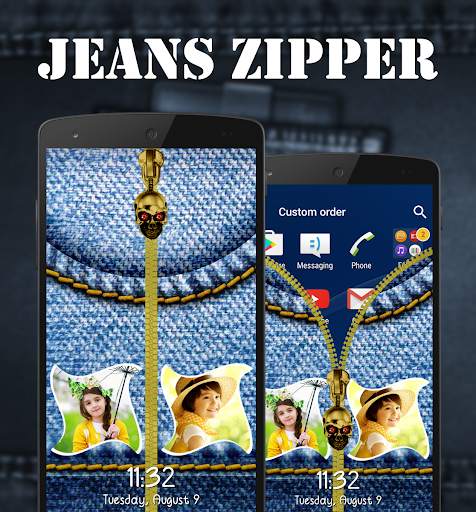 Jeans Zipper Lock Screen 4 تصوير الشاشة