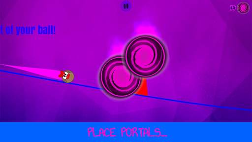 Rolly Portals: Rolling ball 2D portal game offline screenshot 1