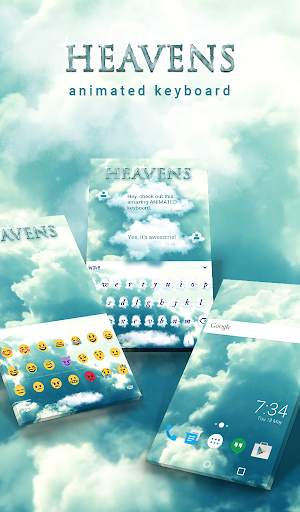 Heavens Animated Keyboard   Live Wallpaper screenshot 1