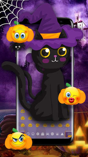 Halloween Black Cat Keyboard screenshot 1