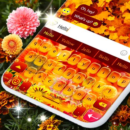 Autumn Flowers Keyboard 🍂 Orange Fall Themes 2.4.7