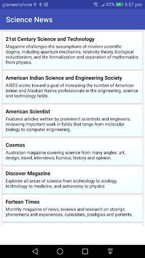 Science News Feed 4 تصوير الشاشة