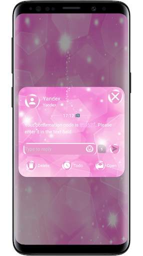 SMS Theme Sparkling Pink 2 - lovely text messages screenshot 5