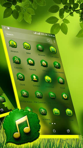Green Leaf Launcher Theme screenshot 3
