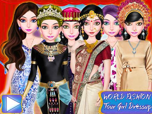 WORLD FASHION Tour Girl Dressup-All Country Dress screenshot 1