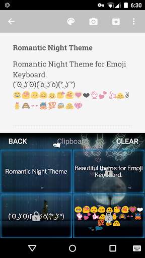 Romantic Night Emoji Keyboard screenshot 4