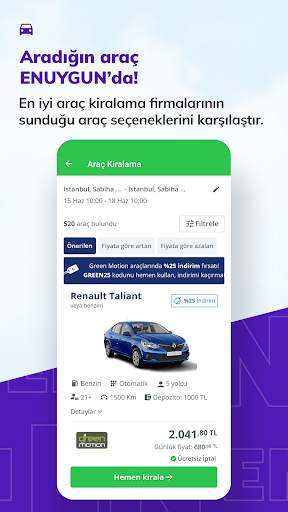 ENUYGUN: Uçak Otel Otobüs Araç screenshot 6