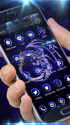Neon Guardian Basilisk Dragon Theme screenshot 2