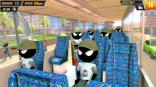 Stickman - Bus Driving Simulator 2019 Free screenshot 5