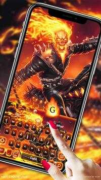 3D Flaming Skull Death Keyboard Theme screenshot 2