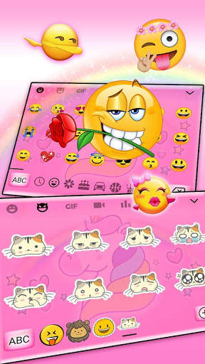 Lovely Cute Unicorn Keyboard Theme screenshot 3