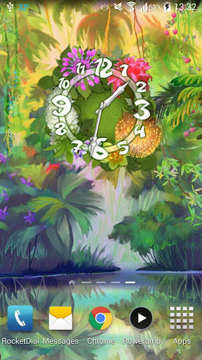 Flower Parade Clock widget screenshot 1