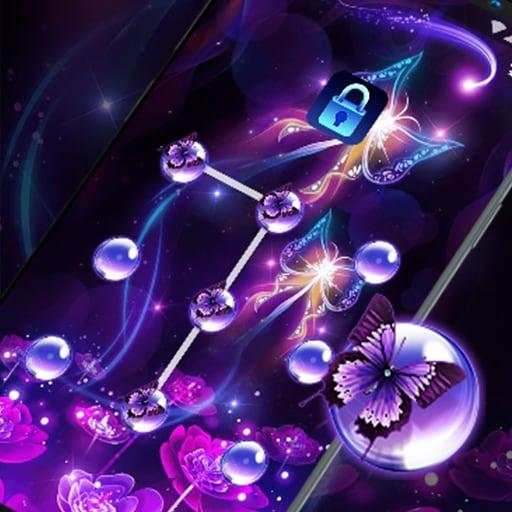 Neon Butterfly - App Lock Master Theme 1.0.3