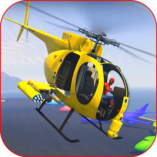 Superheroes Flying Helicopter Racing 1.4