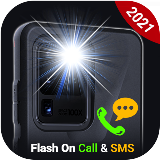 Flash on call and sms 2021 : Flash light alert icon