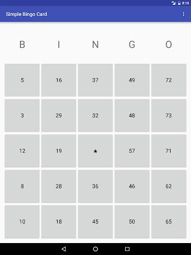 Simple Bingo Card screenshot 3