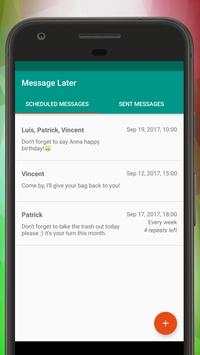 SMS Message Scheduler - Advanced screenshot 1