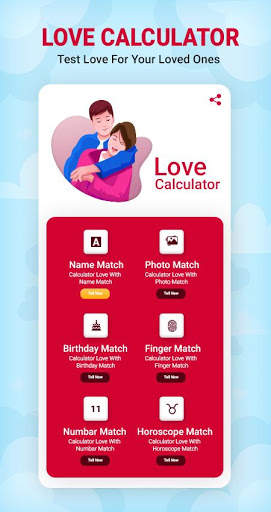 Love Calculator : Love test 1 تصوير الشاشة