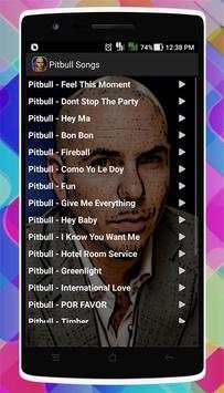 Pitbull Songs screenshot 2