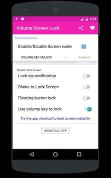 Volume screen On / Off. screenshot 1