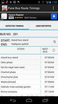 Pune PMPML Bus Route Timings screenshot 2