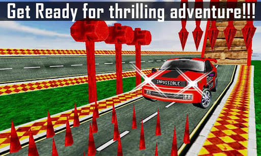 Impossible car escape 3d stunts Speed Racing mania screenshot 2