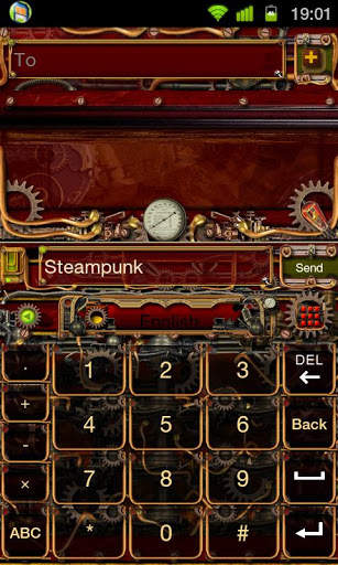 Steampunk GO Keyboard Theme screenshot 2